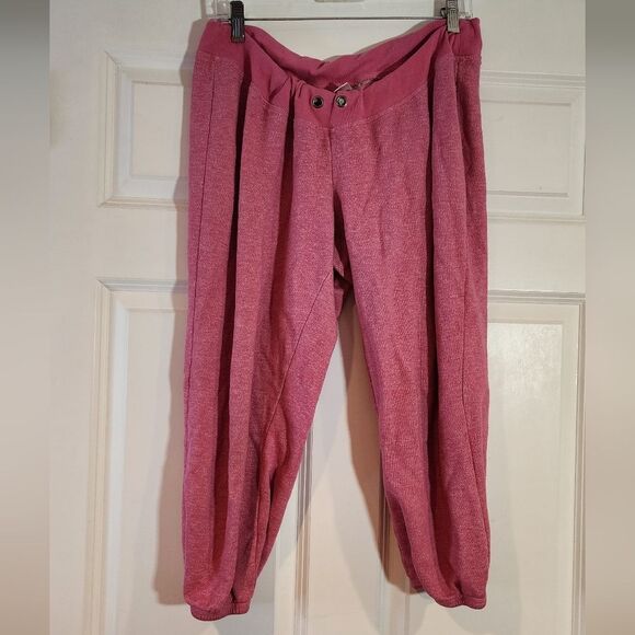Motherhood Maternity Pink Jogger Sweatpants L No Drawstring - Picture 1 of 4